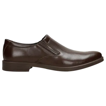 Pánské polobotky Hnědé Pánské Slip-On Polobotky Z Hladké Kůže Wojas 1022152 41