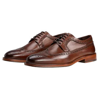 Pánské polobotky Hnědé Pánské Elegantní Polobotky Premium S Brogováním Wojas 1018852 41