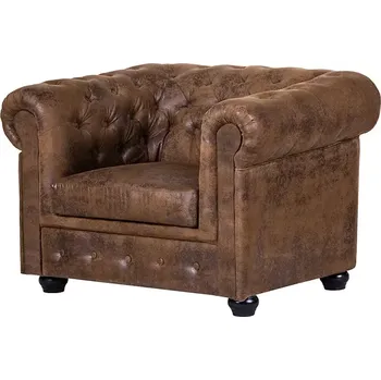 Křeslo ASKONT Chesterfield Bis hnědá Křeslo