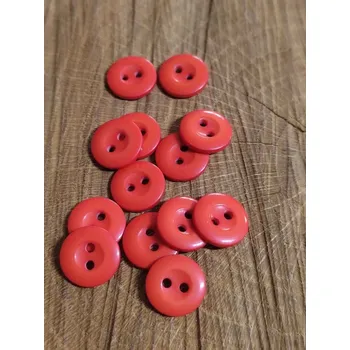 Knoflík Knoflík dvoudírkový košilový barva červená světlá