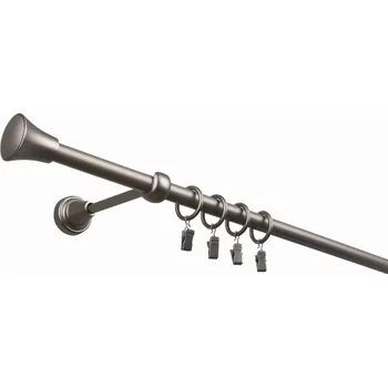 Garnýž iron jednotyč komplet-MONACO Barva: zlatá antik, Délka: 120 cm, typ kroužků: bez kroužků