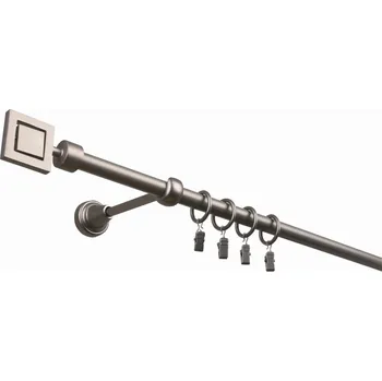 Garnýž iron jednotyč komplet-APOLLO Barva: zlatá antik, Délka: 120 cm, typ kroužků: bez kroužků