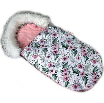 Fusak Baby Nellys Fusák, spacáček 105x55 Velvet Winter Lux - Flowers