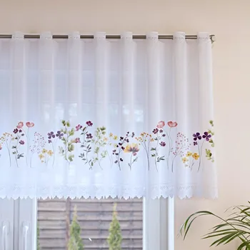 Záclona Vitrážová záclona Kvítí bez obšití 48