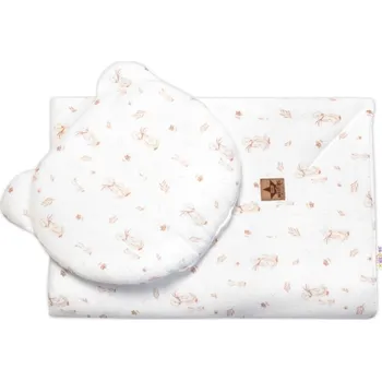 Dětský pokoj Mušelínová sada GOOSE Teddy 30x35cm, 70x100cm, 2D, Baby Nellys, bílá, Husičky