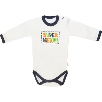 Mamatti Kojenecké body dlouhý rukáv, Hero - bílé, vel. 74