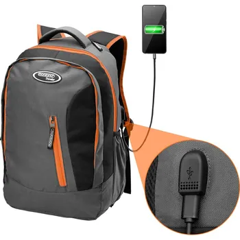 Sportovní taška monzana® Sportovní batoh 34 l – šedý s oranžovými detaily