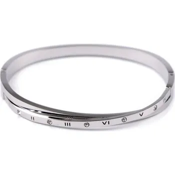 Náramek Náramek z nerezové oceli s broušenými kamínky Varianta: 3 stříbrná čísla, Balení: 1 ks