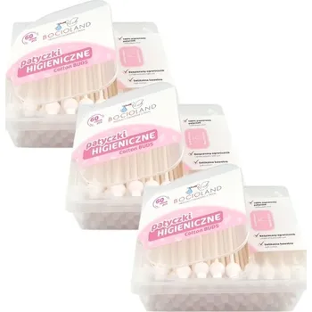 Vatová tyčinka Výhodné balení - Vatové tyčinky k čistění nosu, uší a pupíku, 3x 60 ks