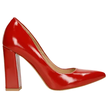 Dámské lodičky Elegantní Dámské Lodičky Z Červené Lakované Kůže Wojas 3503955 36