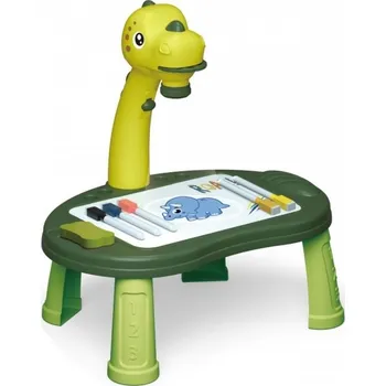 Dětský pokoj Kreslicí stoleček s projektorem + fixy, Dinosaurus, zelený
