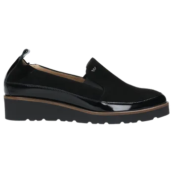 Dámské polobotky Dámské Černé Nazouvací Polobotky Z Kombinované Kůže Wojas 4600871 38