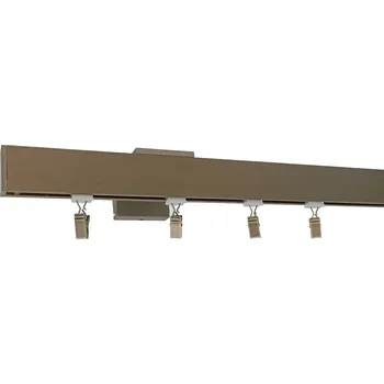 Garnýž Kovovégarnýže.cz Garnýže Quadrato plug broušený bronz Varianta jednořadá nebo dvouřadá: Dvouřadá, Délka: 201-250cm, Uchycení látky: nacvakávací jezdec s háčkem