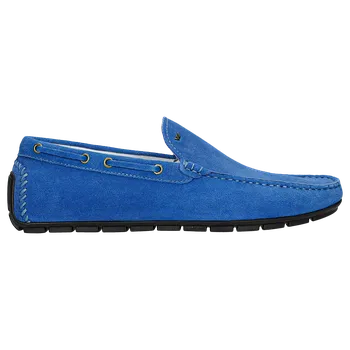 Pánské polobotky Modré Mokasíny Na Černé Podrážce Wojas 1004769 45
