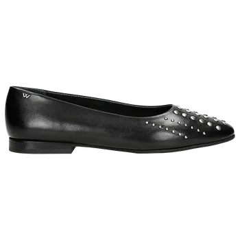 Dámské polobotky Černé Dámské Balerínky Se Stříbrnými Cvoky Wojas 4404451 38