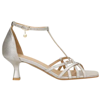 Dámské sandále Stříbrné Sandály Na Nízkém Podpatku Wojas 7618959 38