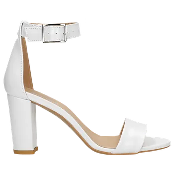 Dámské sandále Bílé Dámské Sandály Na Podpatku Se Saténovou Úpravou Wojas 7602852 36