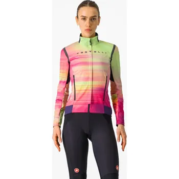 Cyklistická bunda Bunda na kolo CASTELLI PERFETTO LTD RoS 2 W JACKET - MULTICOLOR PINK L