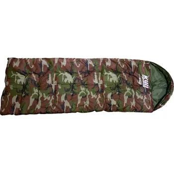 Spacák Spací pytel PILOT 2 dekový s podhlavníkem maskáčový