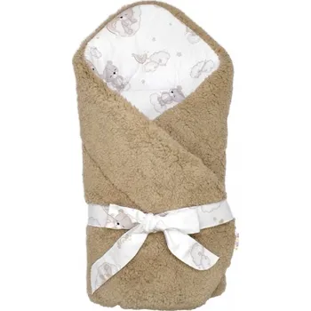 Zavinovačka Beránková zavinovačka bavlna/beránek, Malý medvídek - bílá/hnědá