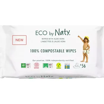 Eco by Naty Vlhčené ubrousky - s Aloe vera (56 ks)