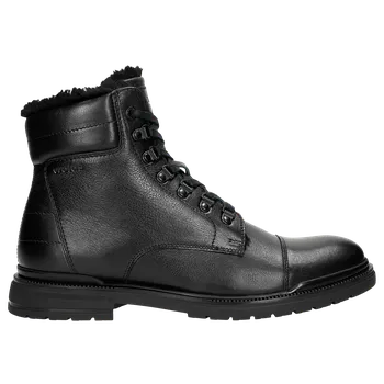 Pánské polobotky Zimní Kožené Pánské Kotníkové Boty V Černé Barvě Wojas 2408751 40
