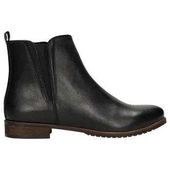 Dámské polobotky Černé Kožené Kotníkové Boty S Elastickou Gumou Wojas 5528751 39