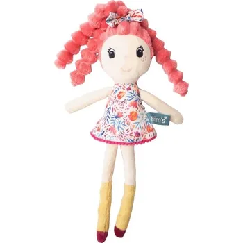 Panenka Hencz Toys Měkká hadrová panenka LAURA s růžovými vlásky