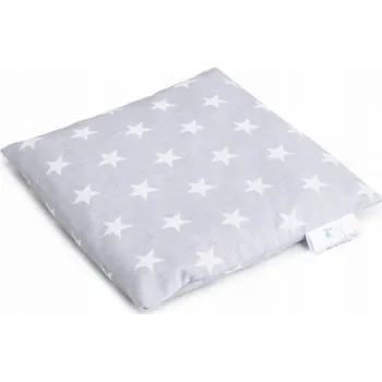 Dekorativní polštářek Velký nahřívací polštářek s třešňovými pecičkami, termofor - Hvězdy v šedé