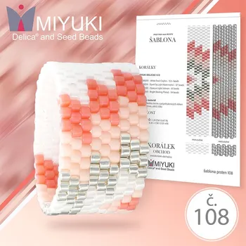 ostatní stavebnice Rukodělná korálková stavebnice MIYUKI. Stavebnice prstenu Native American style no. P108