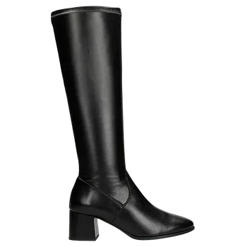 Dámské kozačky Černé Dámské Nazouvací Kozačky S Elastickým Svrškem Wojas 7106381 41