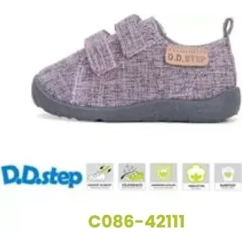 Dívčí tenisky D.D.step plátěnky barefoot C086-42111