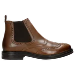 Hnědé Kožené Botky Pánské Se Zipem Wojas 2004552 40