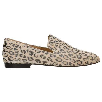 Dámské polobotky Béžové Polobotky S Leopardím Vzorem Z Velurové Kůže Wojas 4501160 39