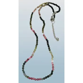 Náhrdelník Turmalín melounový náhrdelník 3 mm, AAA kvalita, 41 cm