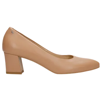 Dámské lodičky Elegantní Béžové Lodičky Z Lícové Kůže Wojas 929650 40