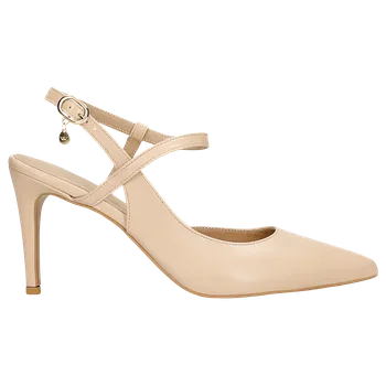 Dámské lodičky Béžové Lodičky S Otevřenou Patou A Jehlového Typu Podpatkem Wojas 3511354 40