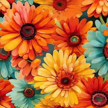 Venezia, Oranžové gerbery (E)** (Polyesterový úplet Venezia)