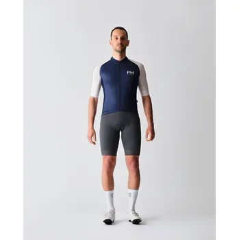 cyklistický dres Cyklistický dres PH+ EXPLORO SHORT SLEEVES JERSEY - RAGLAN BLU/OFF WHITE 2XL