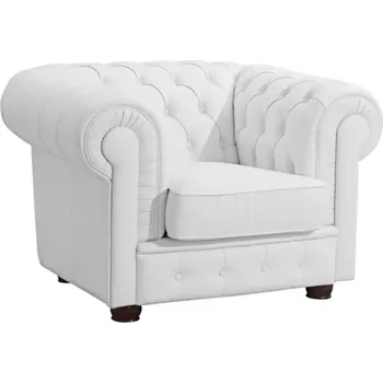 Obývací pokoj ASKONT Chesterfield Windsor Kožené křeslo 1M Puncované / bez puncování