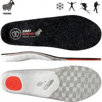 Sjezdové boty Vložky do bot Sidas Uni Winter 3D Merino - šedá XS