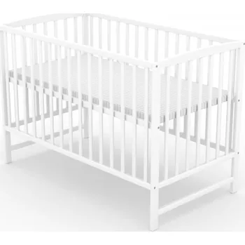 Dětská postýlka Postýlka pro miminko ANNA 120x60cm se spouštěcím bokem - bílá