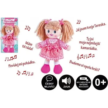 Panenka Panenka Terezka hadrová plyš 30cm česky mluvící na kartě