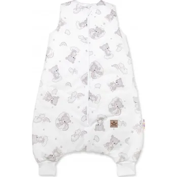 Dětský pokoj Spací vak s nohavičkami 88 cm, bavlna, Malý medvídek, bílá/hnědá