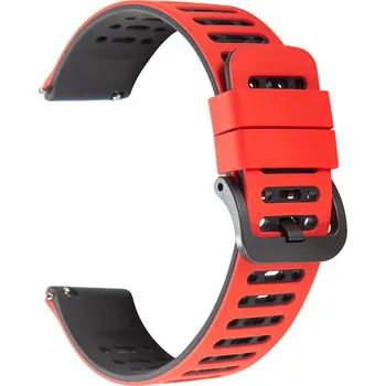 Chytré hodinky Dvojbarevný řemínek s přezkou 22mm Barva: Červeno-Černý