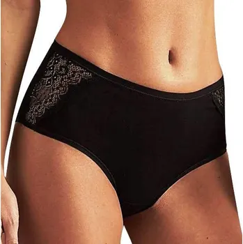 Kalhotky Jadea - MIDI kalhotky s vysokým pasem a krajkou vel. S černá