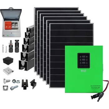 solární set FVE sestava 100-dílná pro ohřev TUV, 2730W, 6x panel, MPPT GreenBoost, montážní prvky