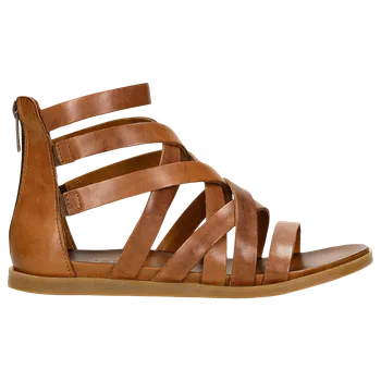 Dámské sandále Páskové Dámské Sandály Z Hladké Hnědé Kůže Wojas 7606252 39
