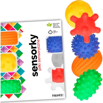 Hračka pro nejmenší Hencz Toys Edukační barevné míčky/ježečci, 5ks v krabičce