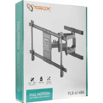 Televizor SBOX PLB-61486, TV Držiak na stenu 43"-90"